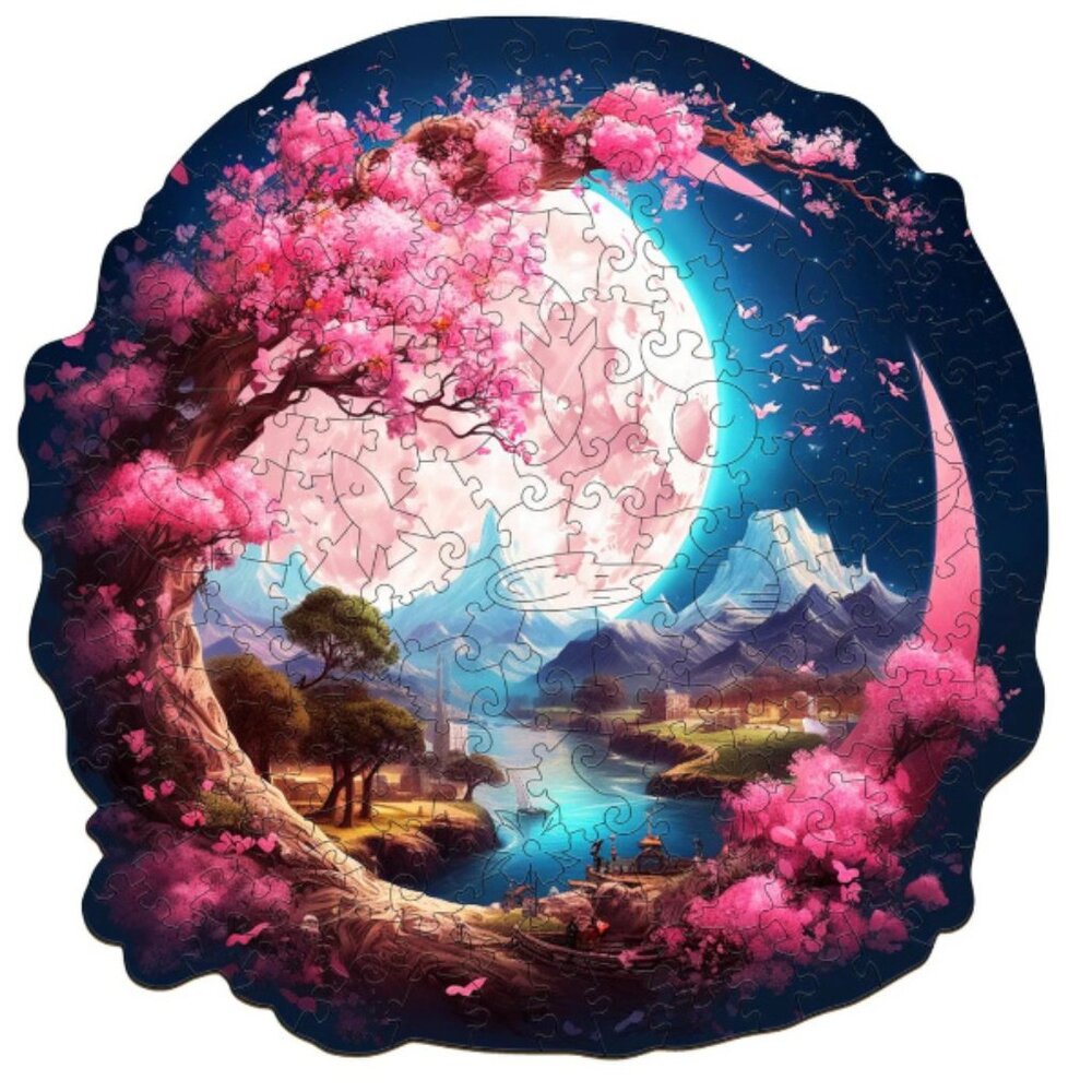 Beautiful Moon wooden jigsaw puzzle